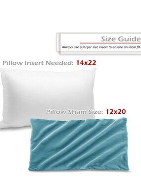 Nestl velvet luxury throw pillow covers Zipped 12X20 2pk Ocean Blue Rectangle